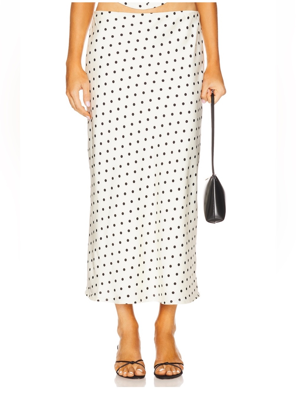 Polka dot midi skirt